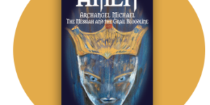 A book cover with an image of a blue mask.