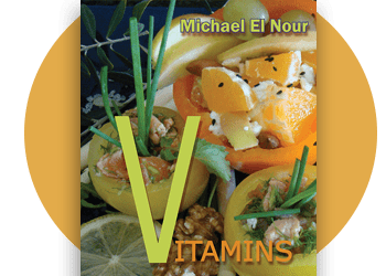 A book cover with an image of fruit and nuts.