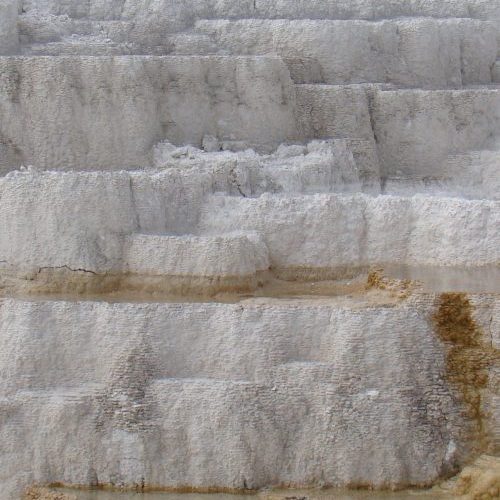 A close up of the steps in the ground