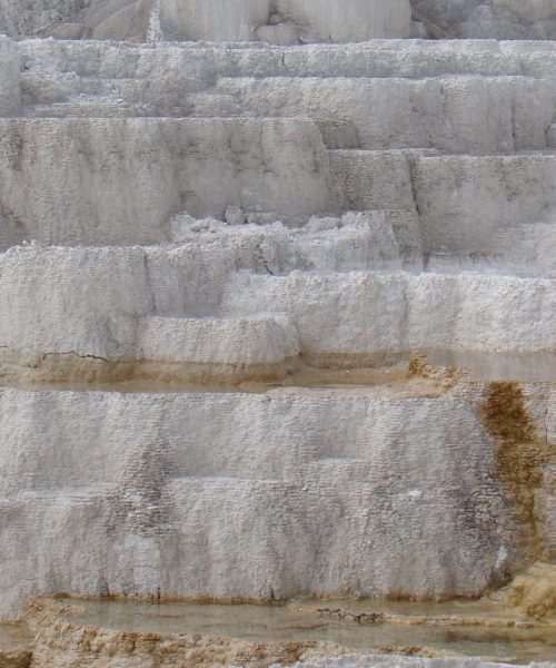 A close up of the steps in the ground