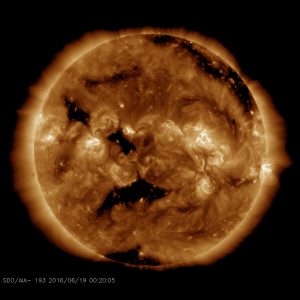 A sun with a large amount of clouds in it