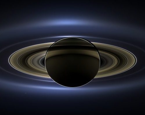 A black hole in the center of saturn.