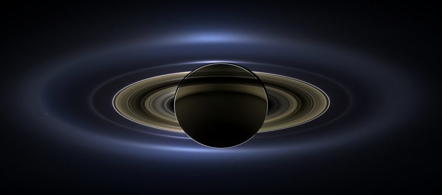 A black hole in the center of saturn.