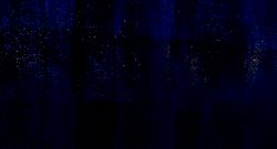 A dark blue background with some white dots