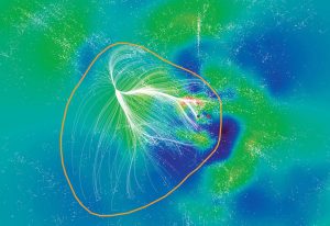 Colorful abstract cosmic visualization.