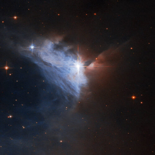 A picture of the nebula in space.