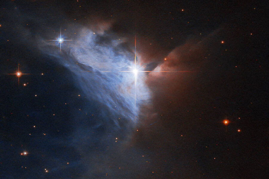 A picture of the nebula in space.