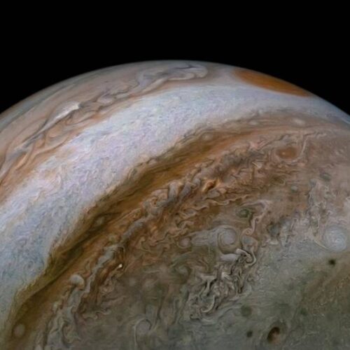 A close up of the planet jupiter