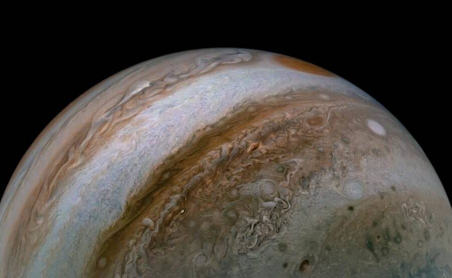 A close up of the planet jupiter