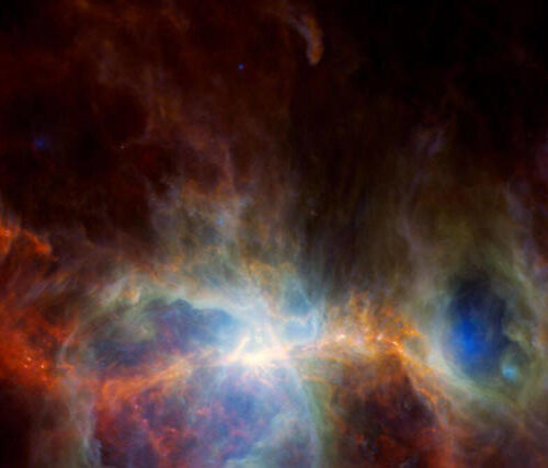 A picture of the nebula in space.