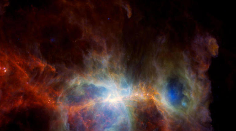 A picture of the nebula in space.
