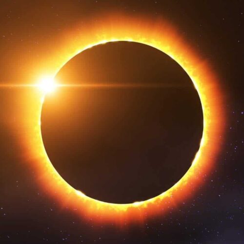 A solar eclipse is coming up on the sun.