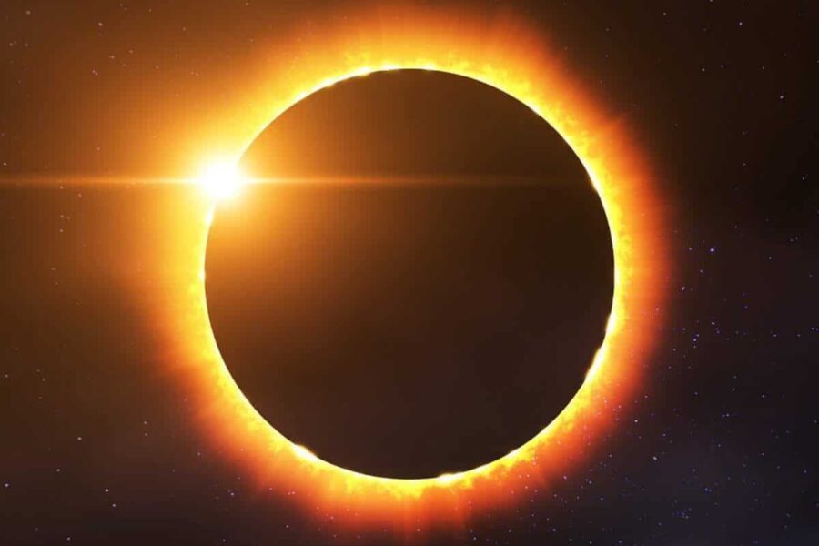 A solar eclipse is coming up on the sun.